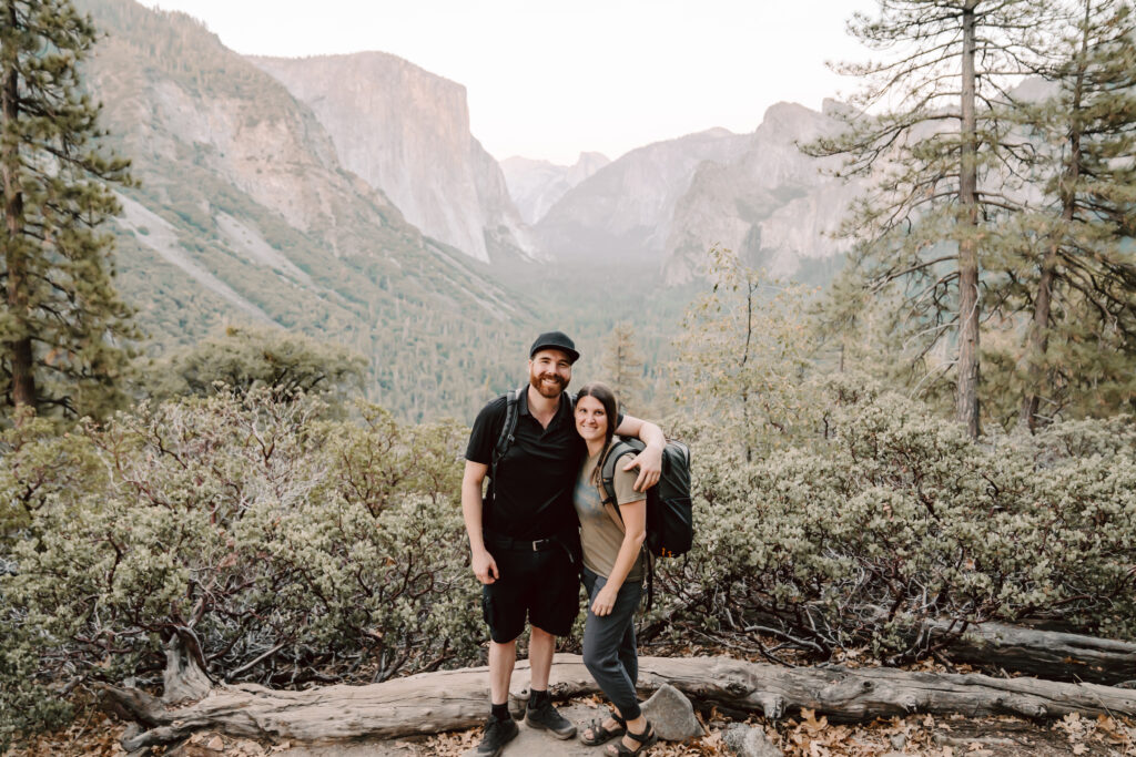 Yosemite Wedding photographer and videographer overlooking Tunnel View