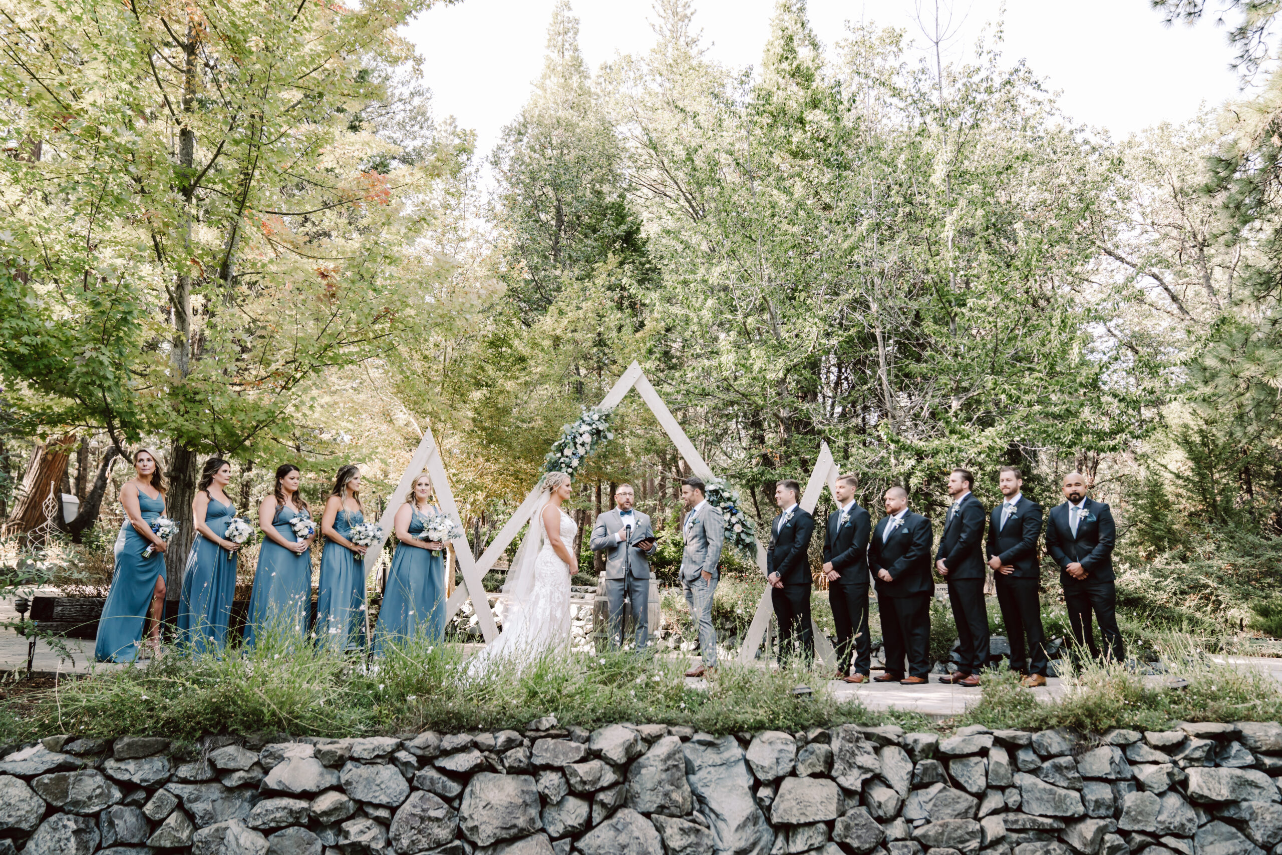 Wedding ceremony at the Roth Estate in Nevada City