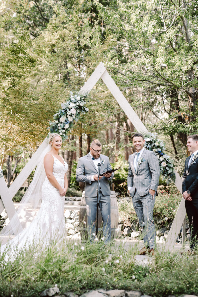 Wedding ceremony at the Roth Estate in Nevada City California