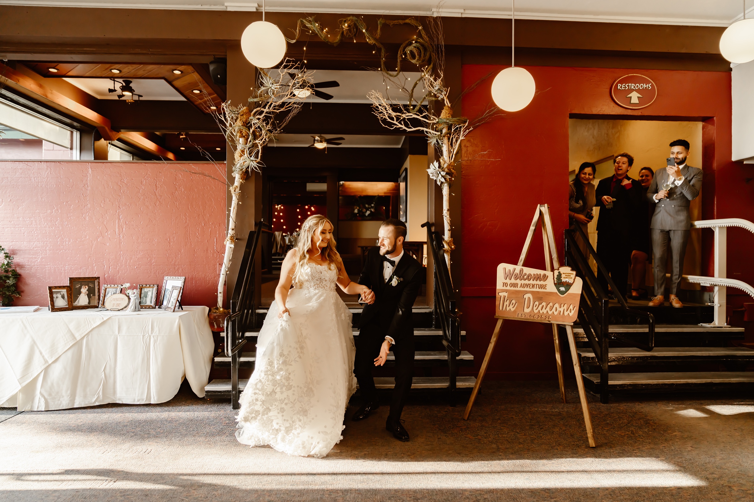 Wedding reception entrance at Heavenly Ski Resort wedding