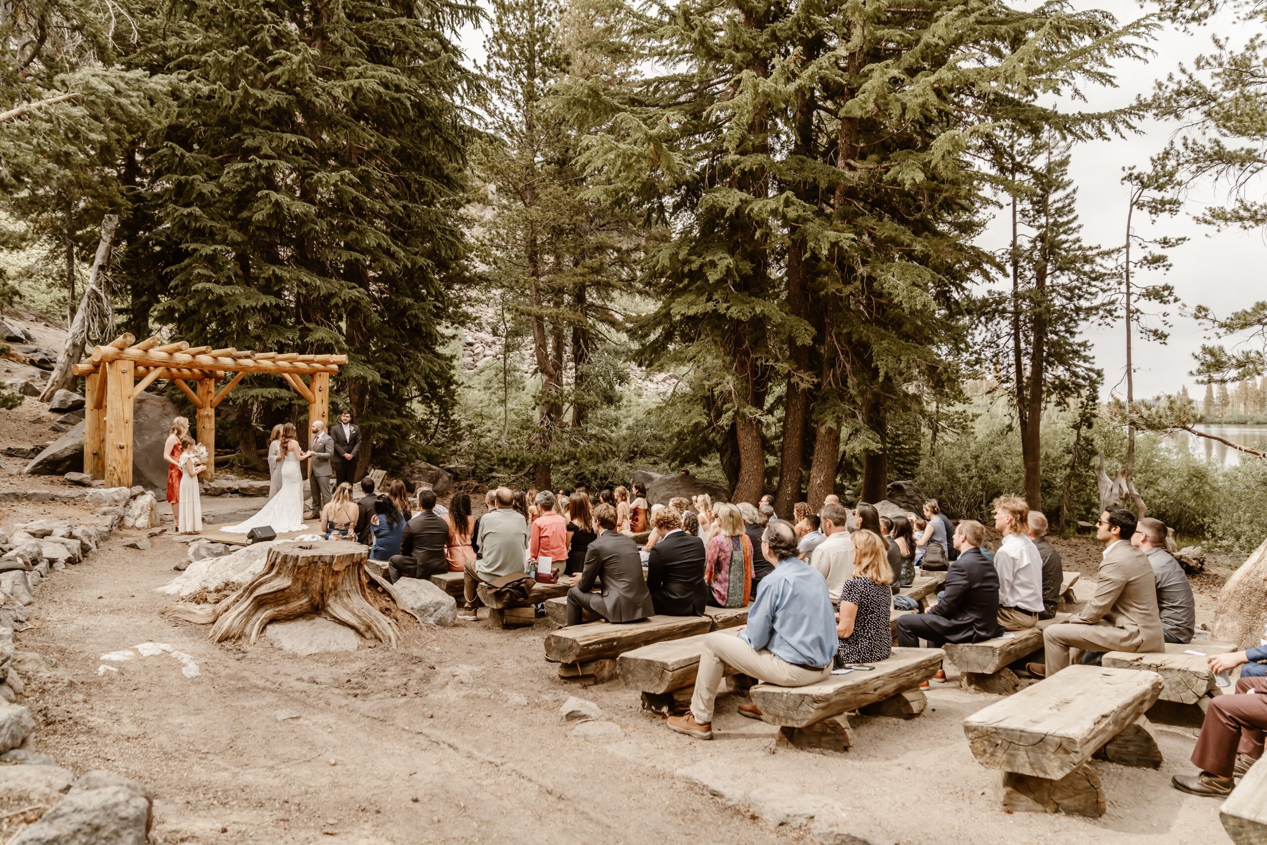 Wedding ceremony at Mammoth Lakes
