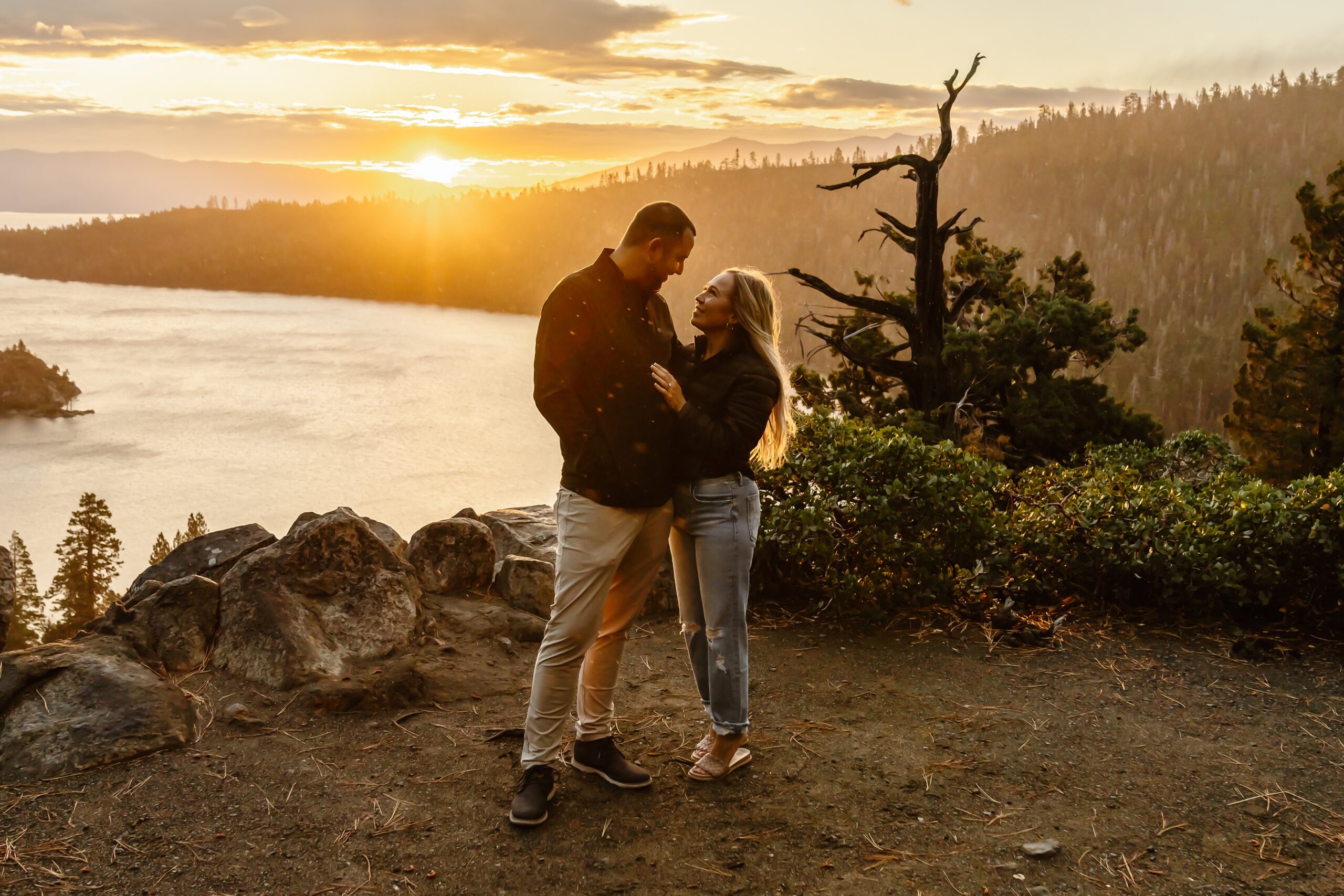 Sunrise Lake Tahoe proposal photos