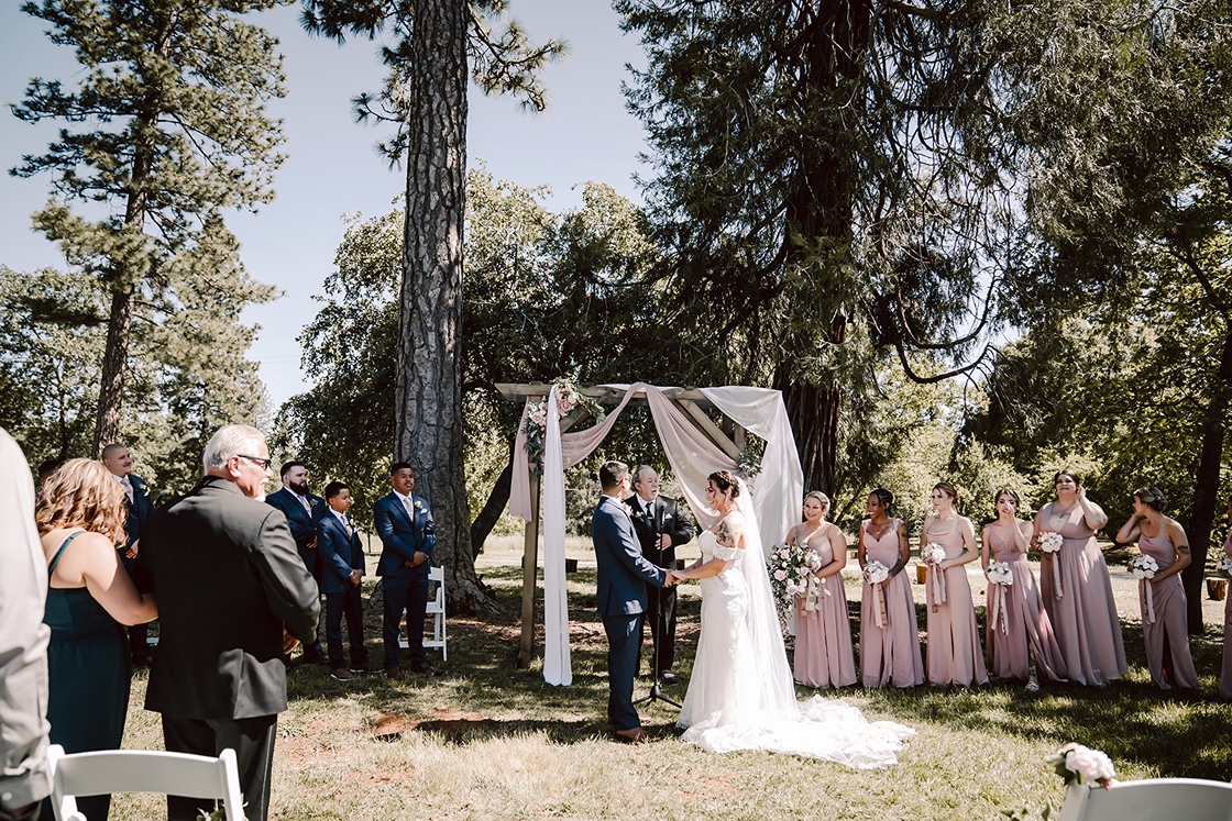Wedding ceremony at The North Star House