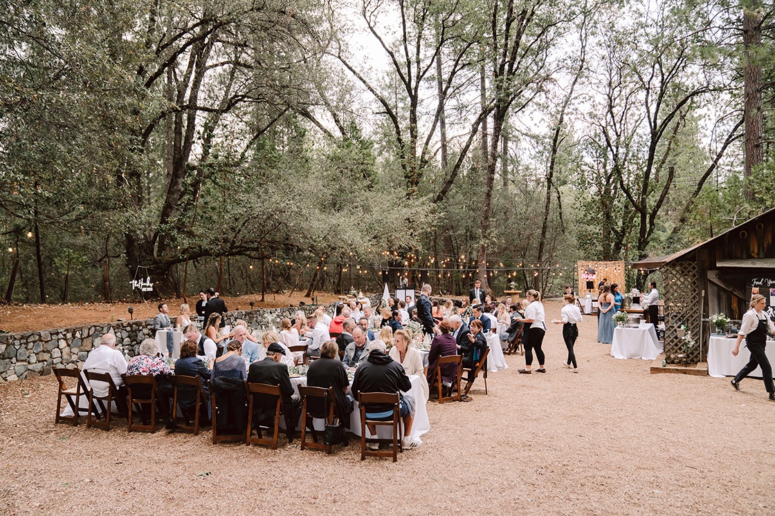 Outdoor wedding ceremony at The Roth Estate, a Grass Valley, CA wedding venue