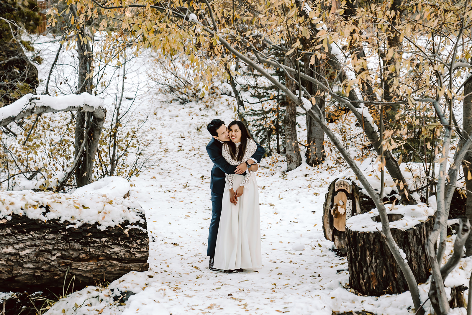 winter elopement in Lake Tahoe