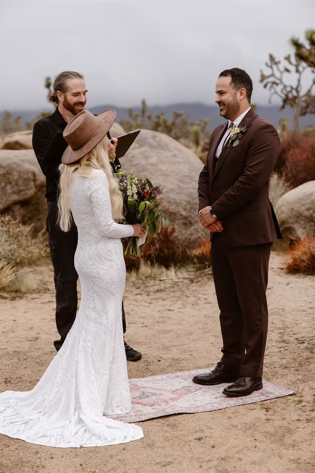 Couple says vows at Joshua Tree elopement ceremony