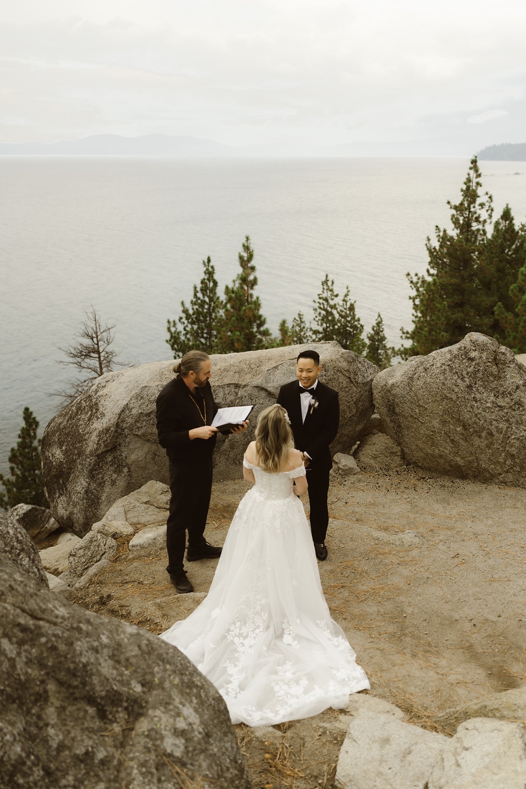 Elopement ceremony at Logan Shoals