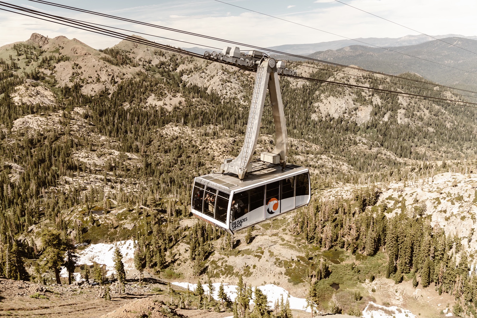 Wedding guests rode the Palisades gondola to High Camp