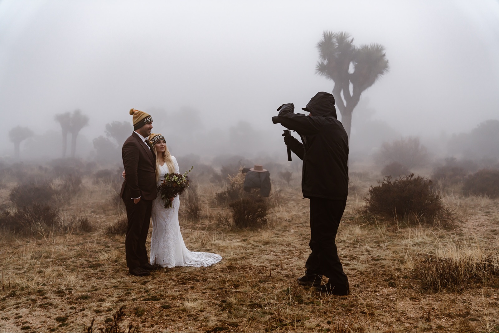 Videographer records couple at their Joshua Tree elopement