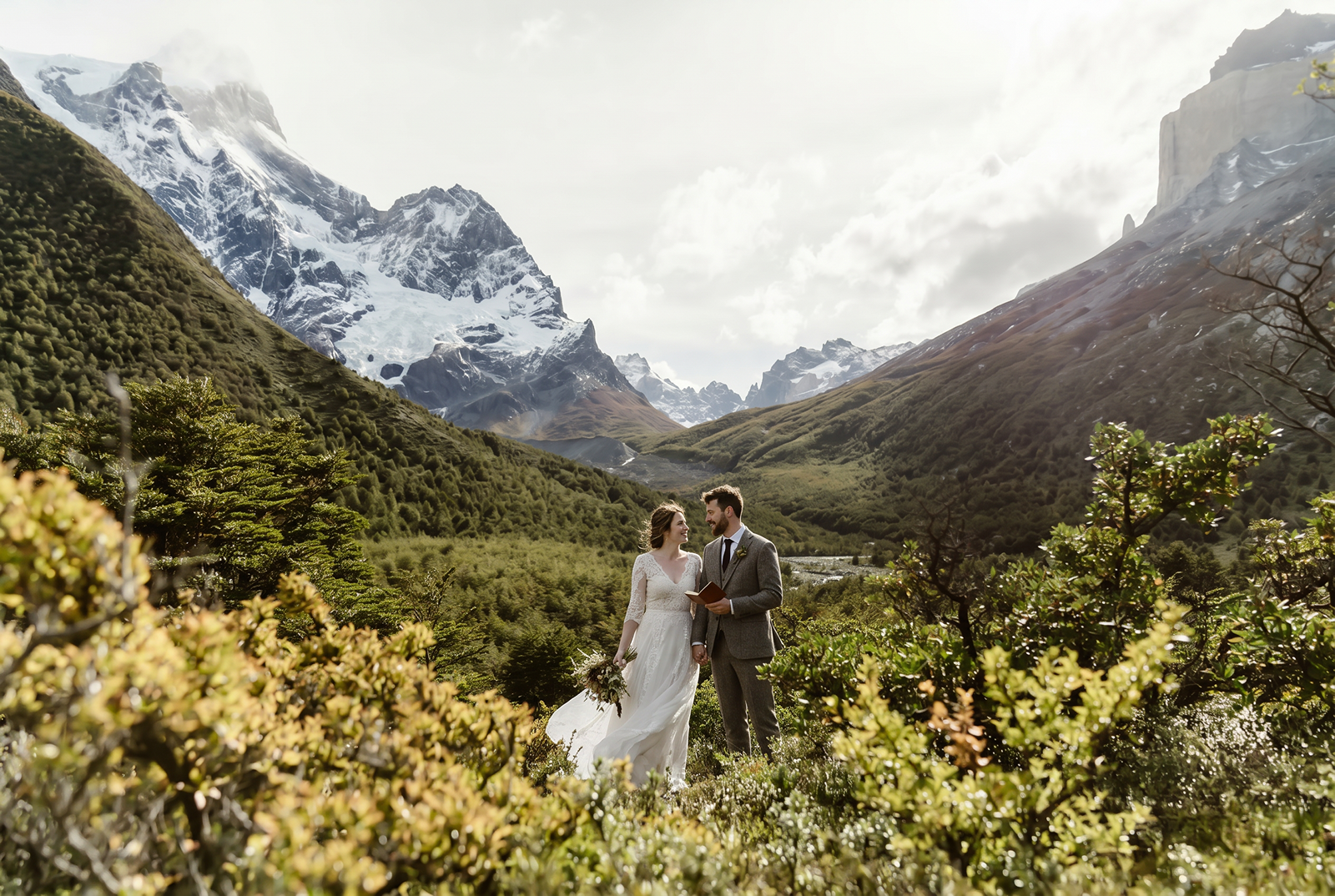 Couple at their French Valley elopement