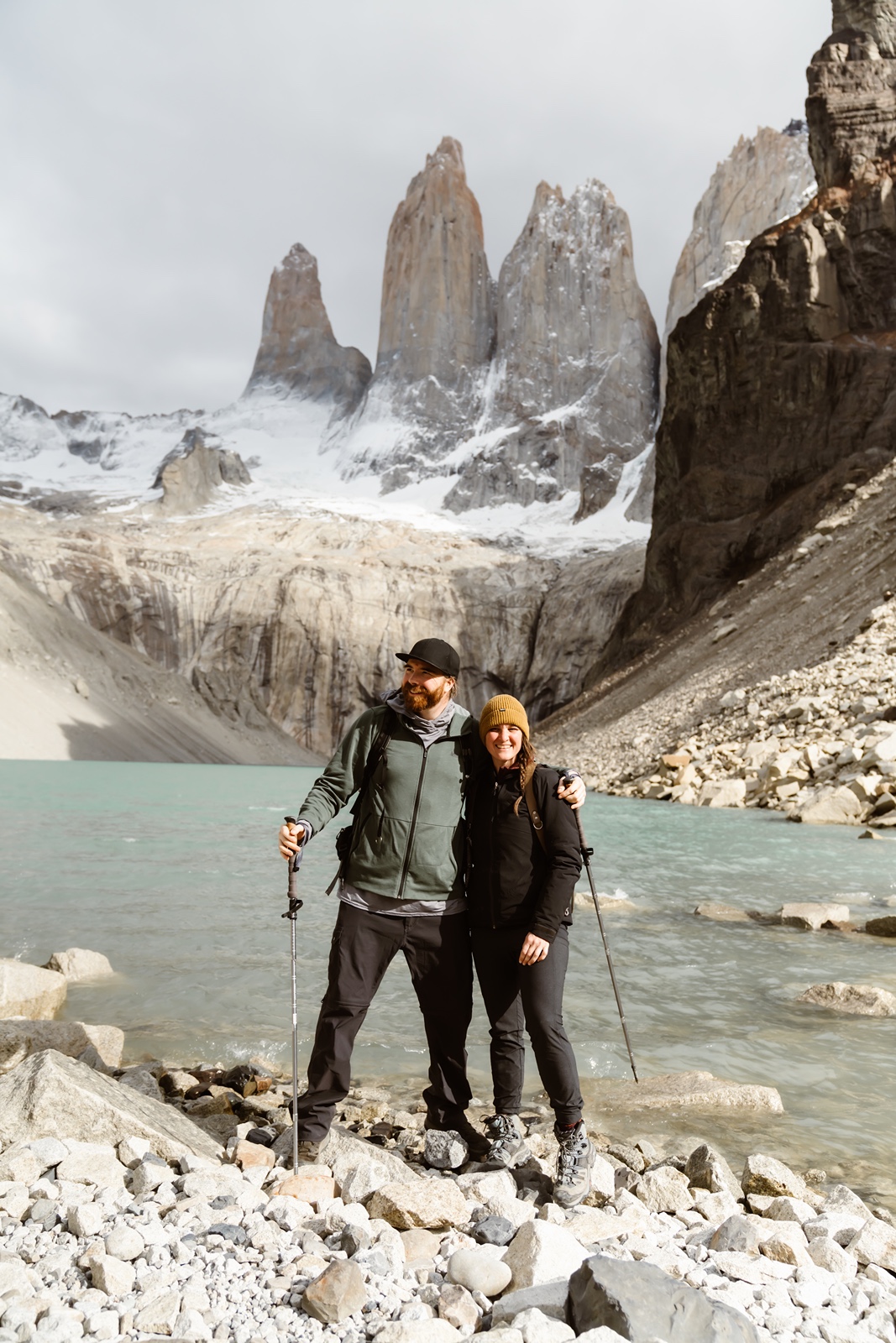 Photographer and videographer at the base of Towers Hike