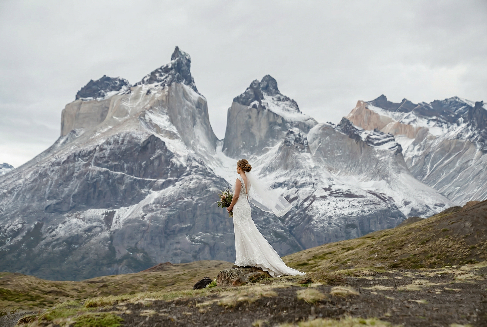 Bride at her Patagonia elopement